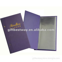 High quality wine menu cover with sleeves